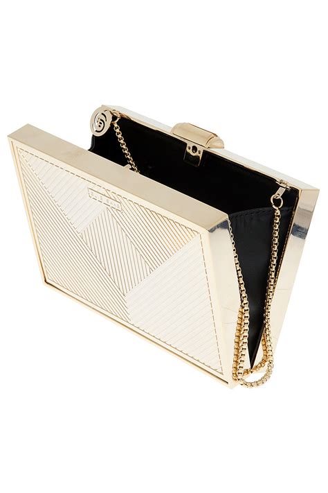 gold metal box bag|Gold Box Clutch Bag .